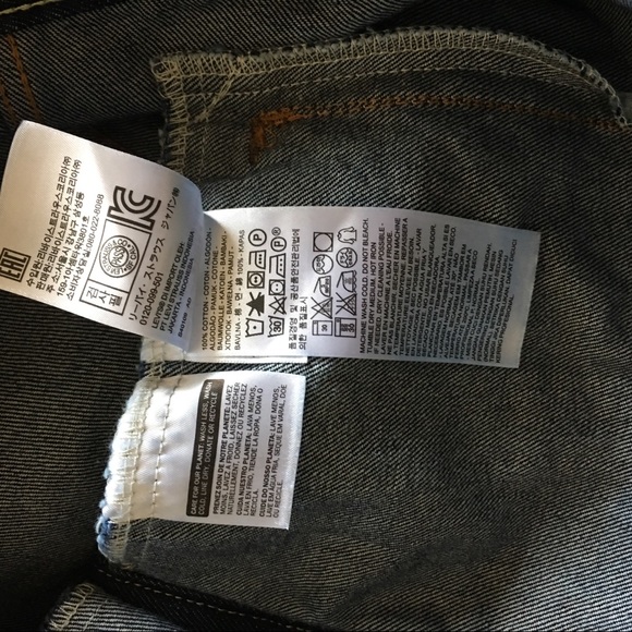 Men’s Trucker Dark Wash Levis Denim Jacket SZ L - Picture 7 of 8